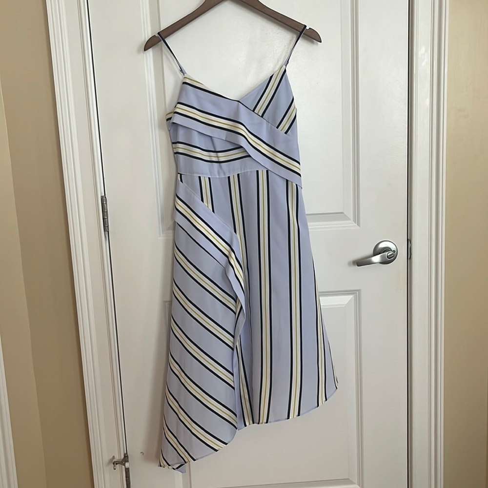 Banana Republic V Neck stripe midi dress
